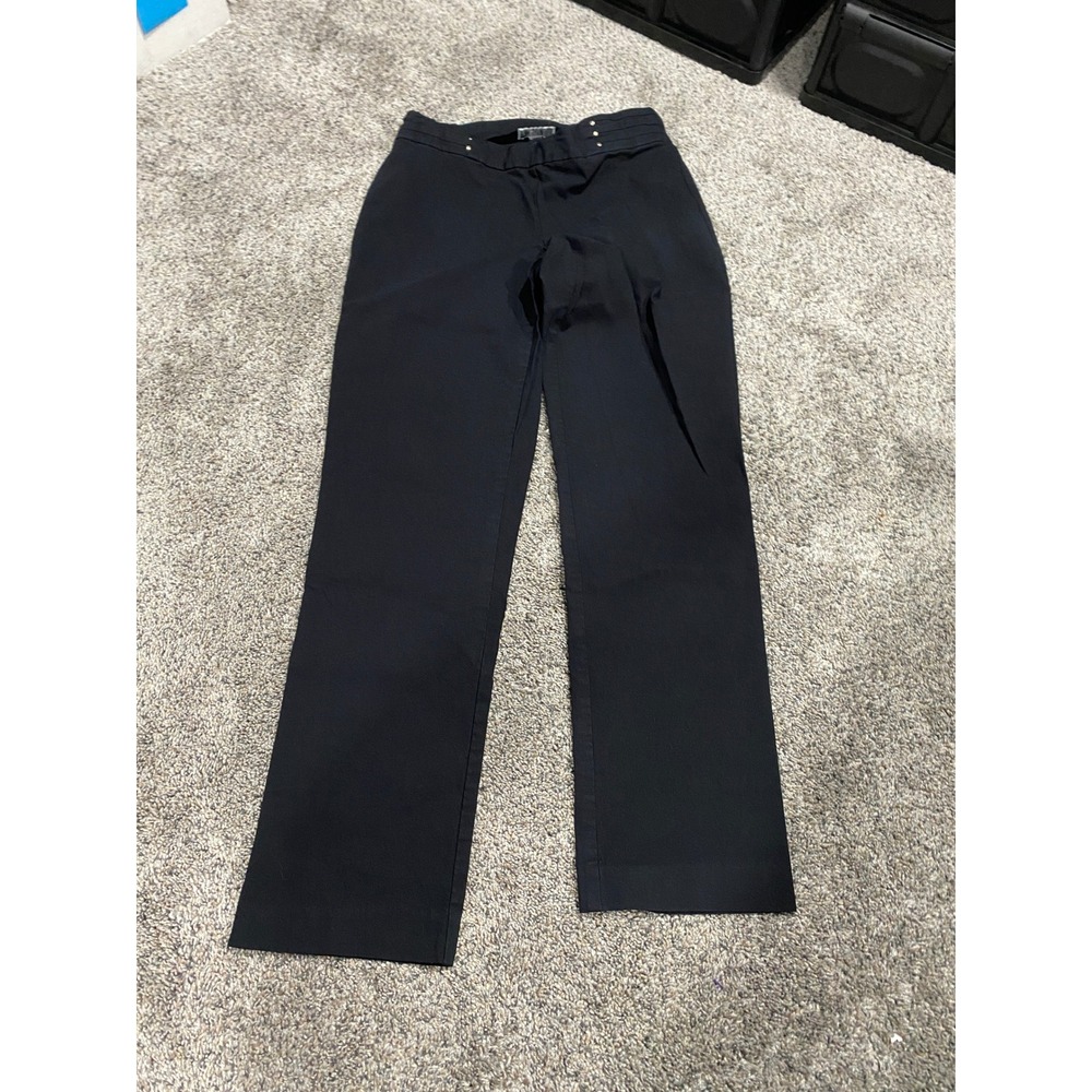 JM Collection Pants Studded Pull On Straight Leg Black S Excellent